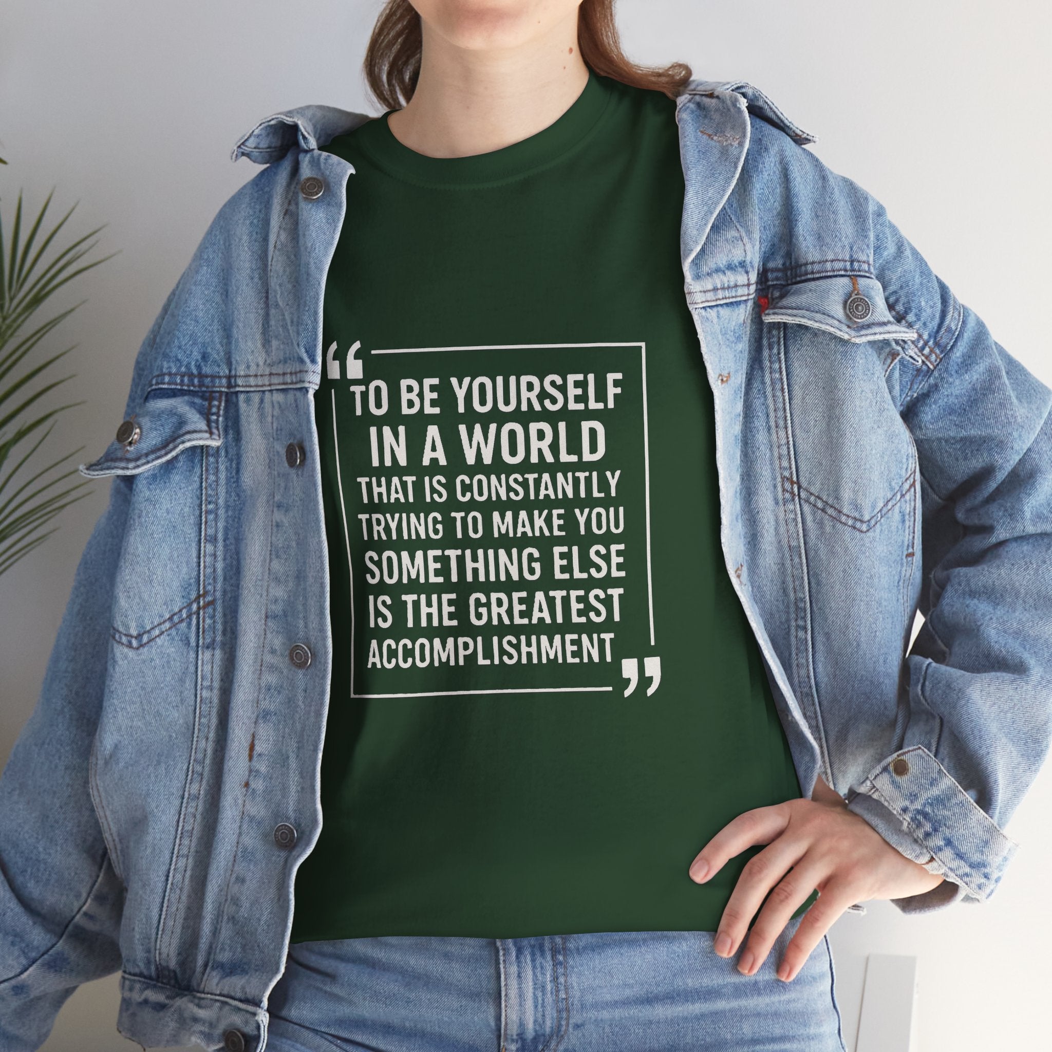 Be Yourself Unisex T-Shirt - Inspirational Quote Tee, Motivational Graphic Shirt, Self Expression Clothing, Positive Vibes Top,