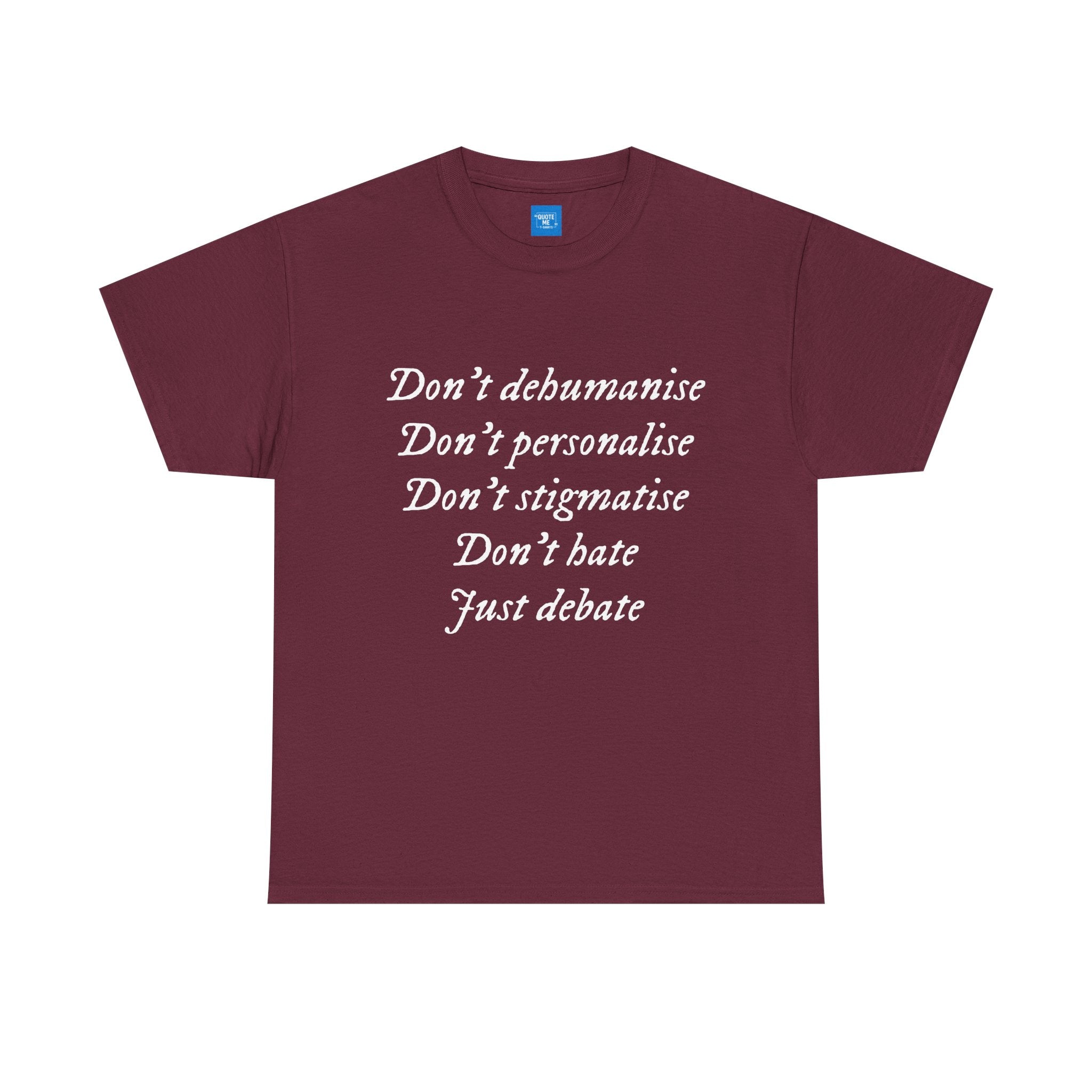 Debate Not Hate Unisex Tee, Discussion Tshirt, Conversation Shirt, Controversy Top, Argument Tee