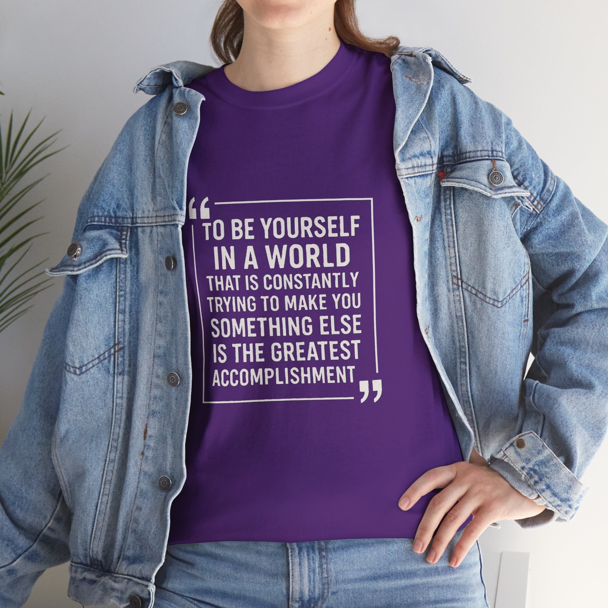 Be Yourself Unisex T-Shirt - Inspirational Quote Tee, Motivational Graphic Shirt, Self Expression Clothing, Positive Vibes Top,