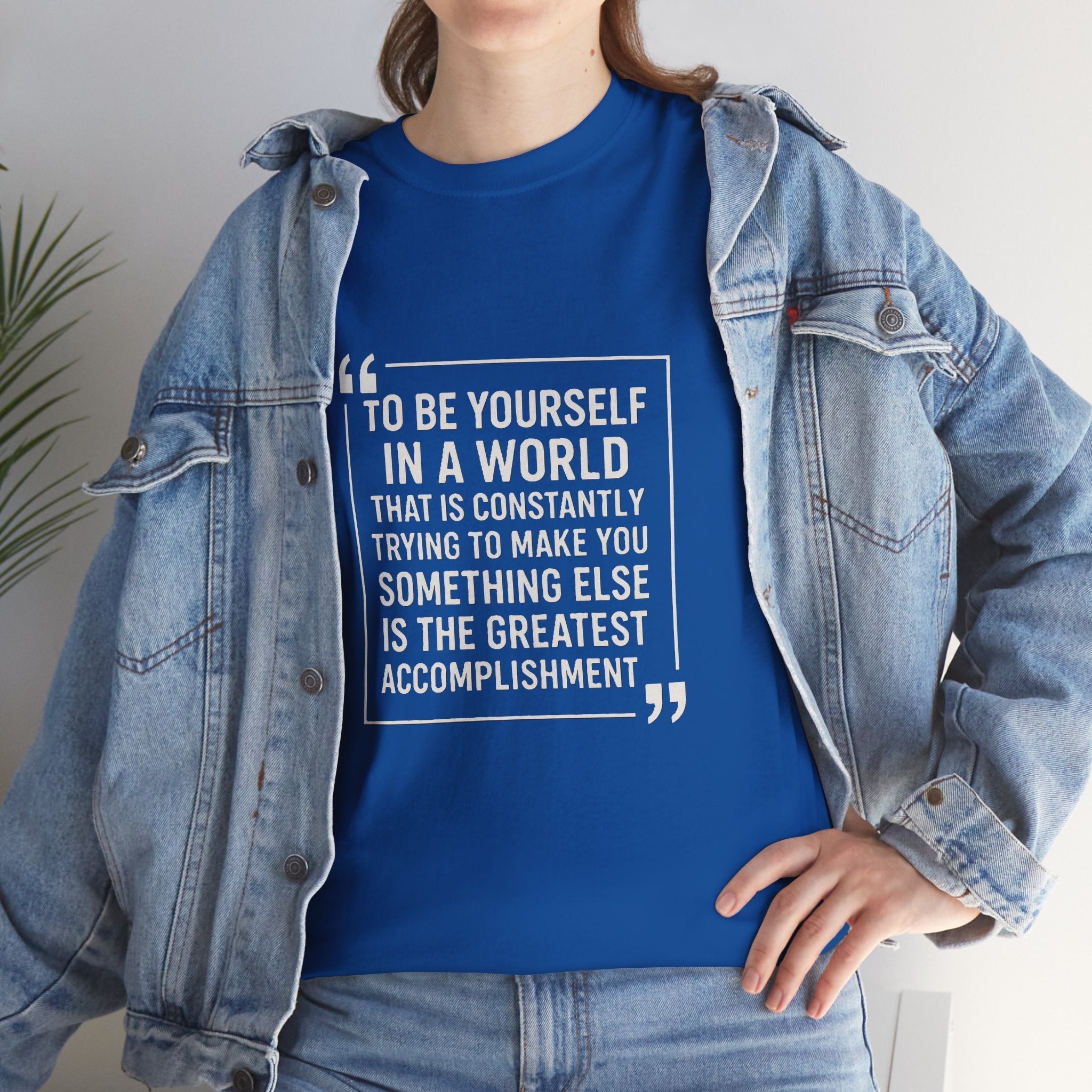 Be Yourself Unisex T-Shirt - Inspirational Quote Tee, Motivational Graphic Shirt, Self Expression Clothing, Positive Vibes Top,