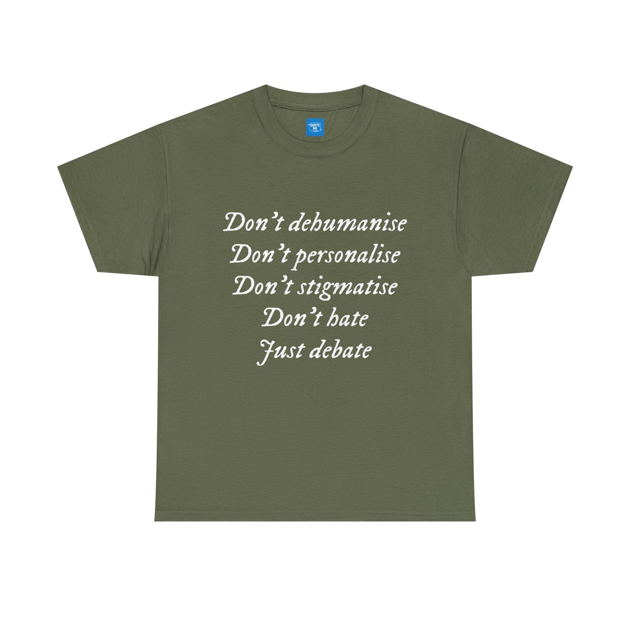 Debate Not Hate Unisex Tee, Discussion Tshirt, Conversation Shirt, Controversy Top, Argument Tee